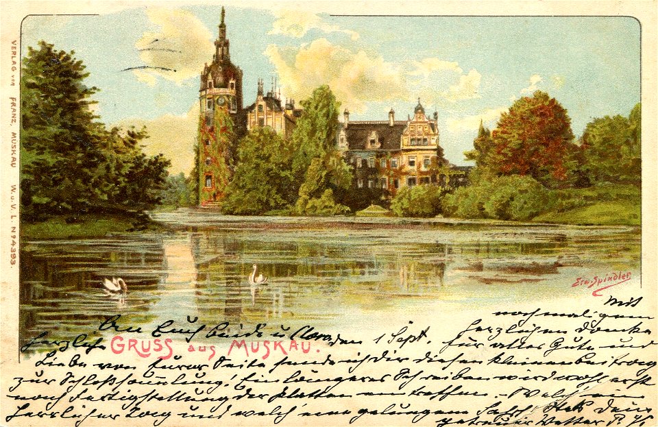 Erwin Spindler Ansichtskarte Muskau2