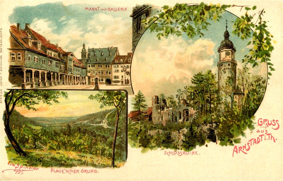 Erwin Spindler Ansichtskarte Arnstadt-Q3