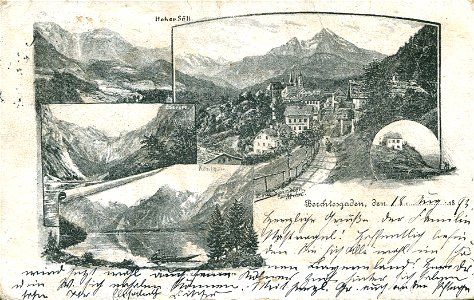 Erwin Spindler Ansichtskarte Berchtesgaden 1893