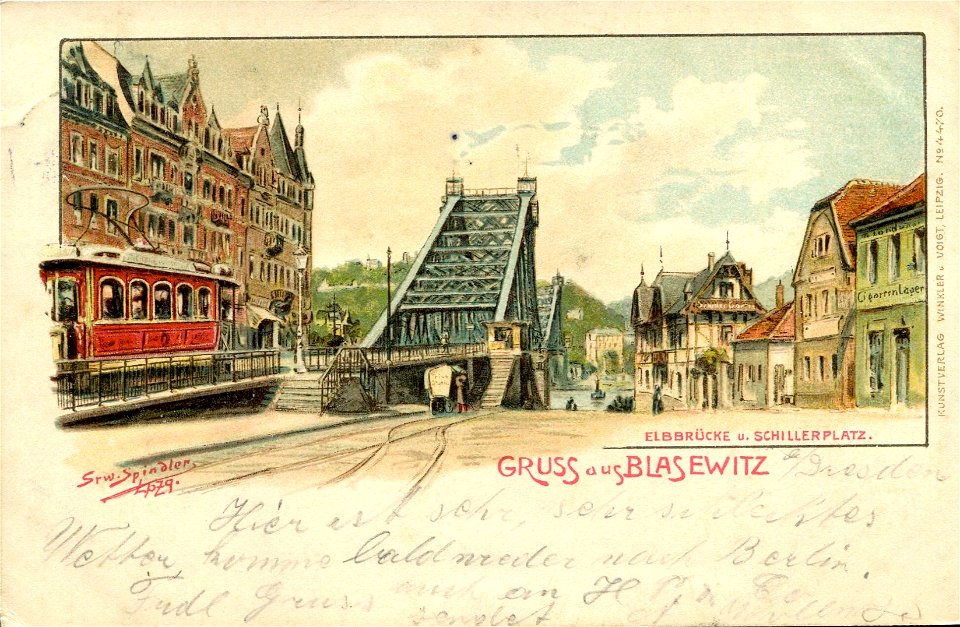 Erwin Spindler Ansichtskarte Dresden-Blasewitz