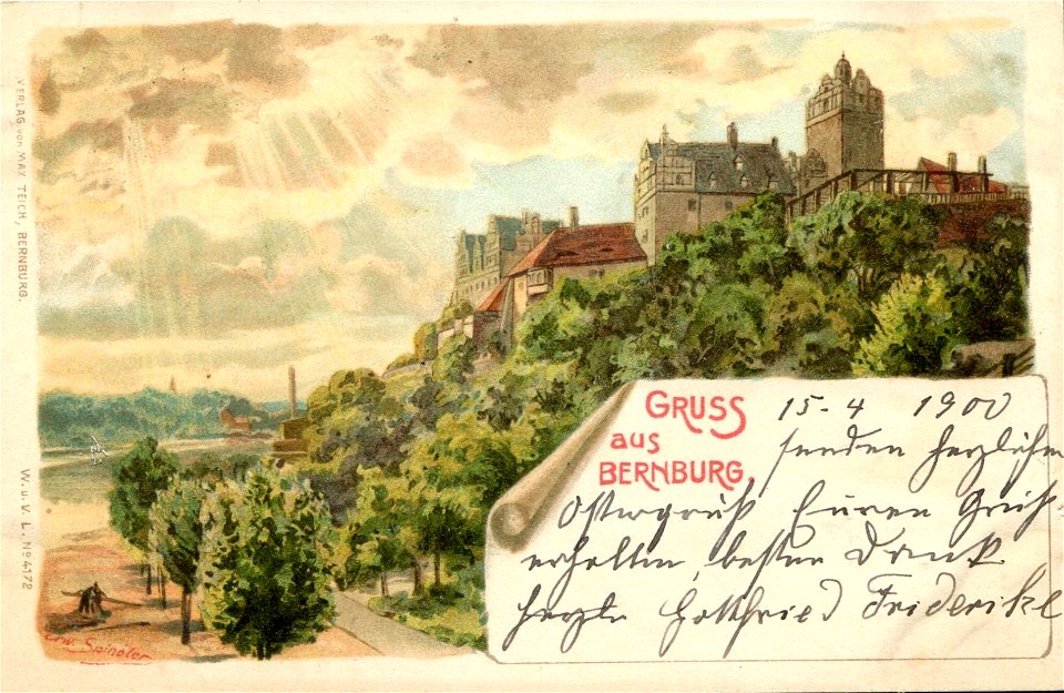 Erwin Spindler Ansichtskarte Bernburg