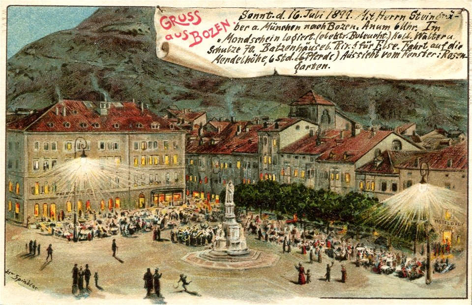 Erwin Spindler Ansichtskarte Bozen