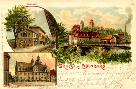 Erwin Spindler Ansichtskarte Eilenburg-Bahnhof