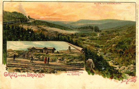 Erwin Spindler Ansichtskarte Brocken-Eckerloch