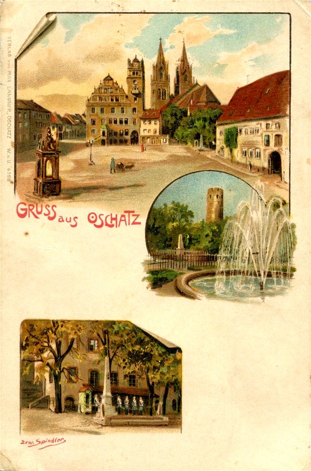 Erwin Spindler Ansichtskarte Oschatz H3