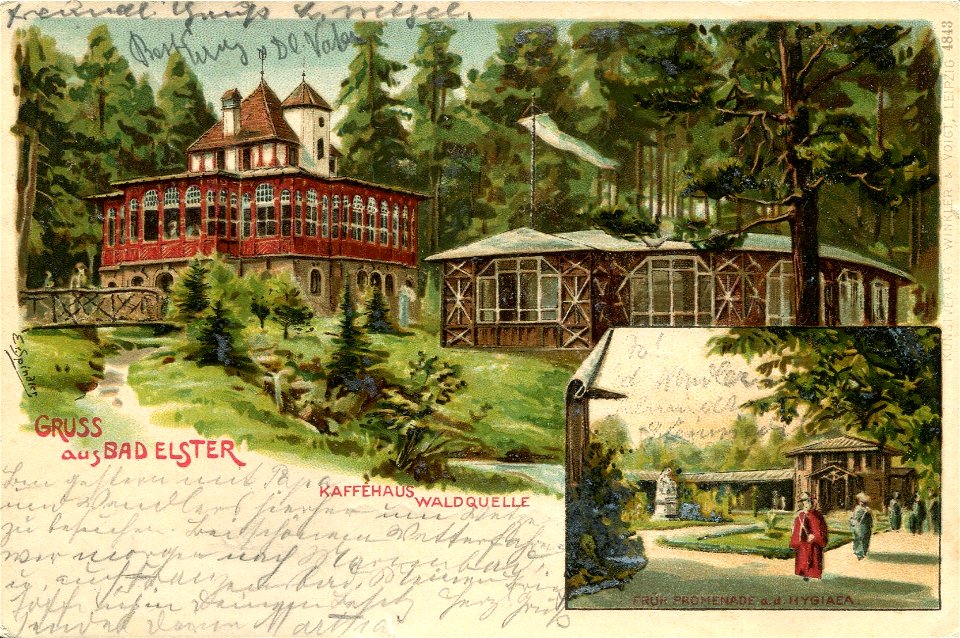 Erwin Spindler Ansichtskarte Elster, Bad-Waldquelle