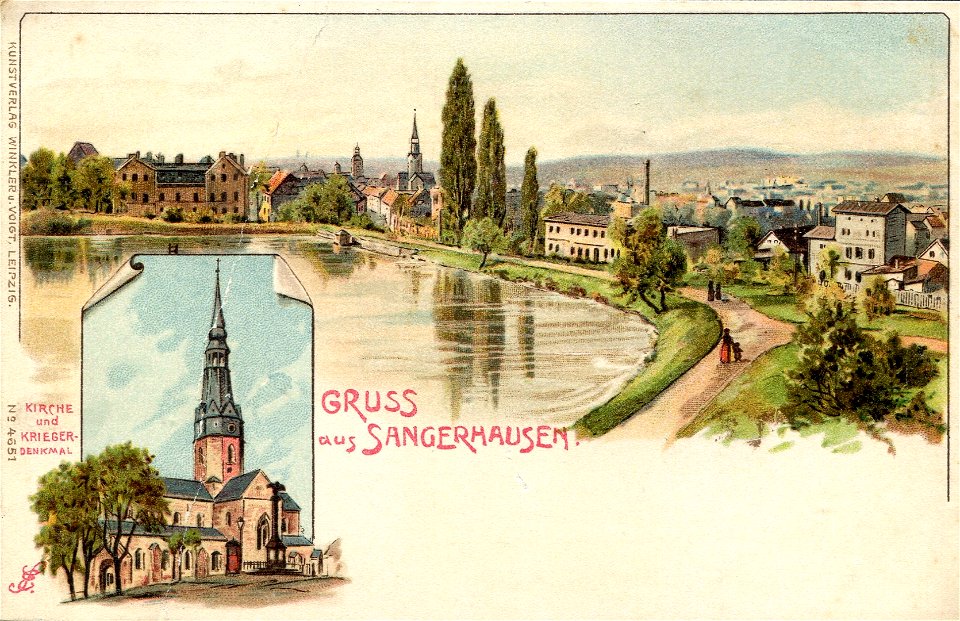 Erwin Spindler Ansichtskarte Sangerhausen