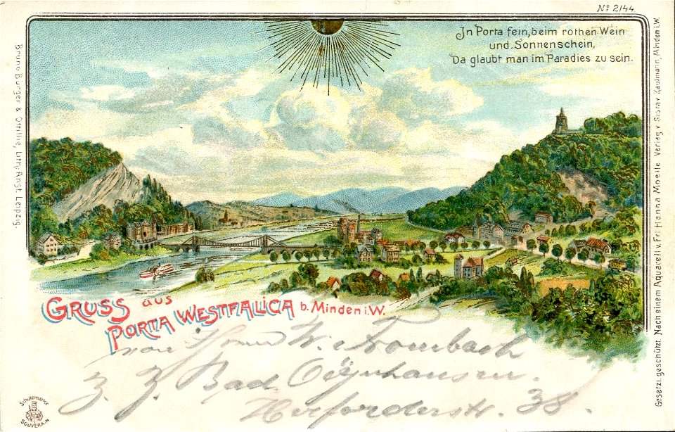 Erwin Spindler Ansichtskarte Porta-Westfalica-Tag