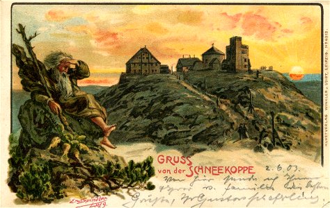 Erwin Spindler Ansichtskarte Schneekoppe