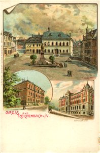 Erwin Spindler Ansichtskarte Reichenbach-Markt