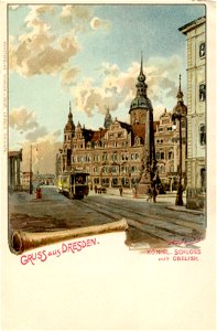 Erwin Spindler Ansichtskarte Dresden-Schloß. Free illustration for personal and commercial use.