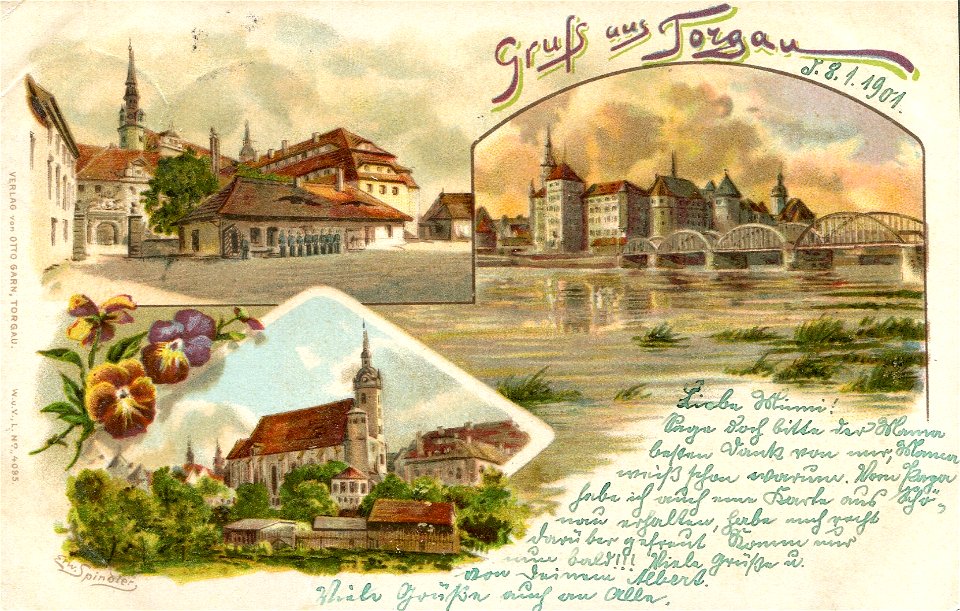 Erwin Spindler Ansichtskarte Torgau