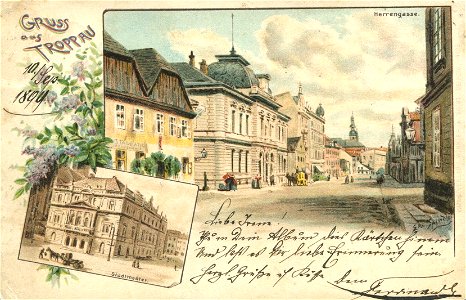 Erwin Spindler Ansichtskarte Troppau-Herrengasse