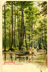 Erwin Spindler Ansichtskarte Spreewald-Kannomühle