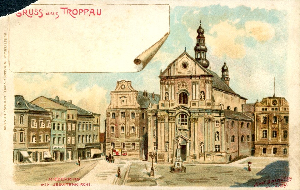 Erwin Spindler Ansichtskarte Troppau-Niederring