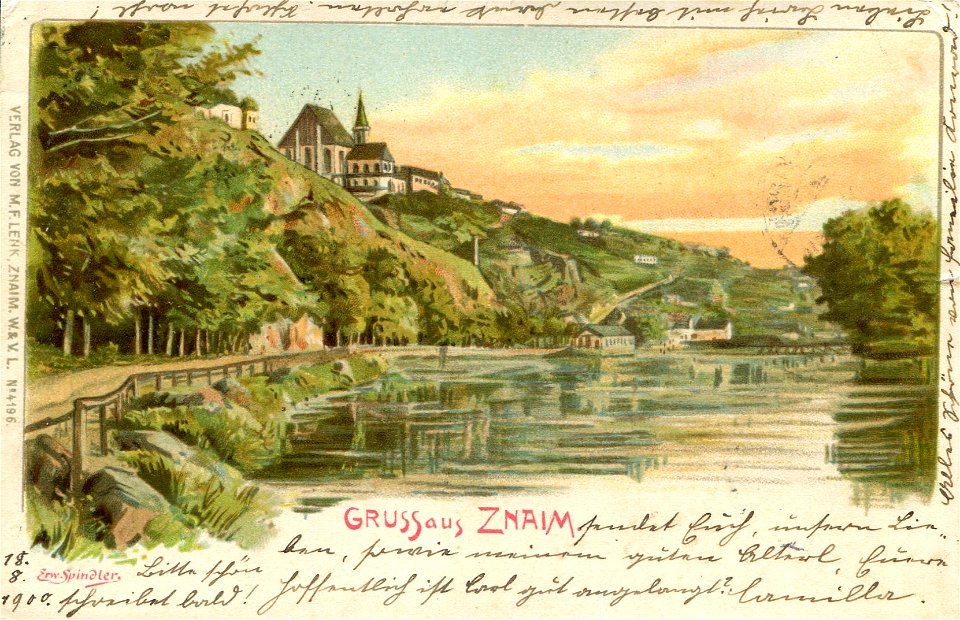 Erwin Spindler Ansichtskarte Znaim 2