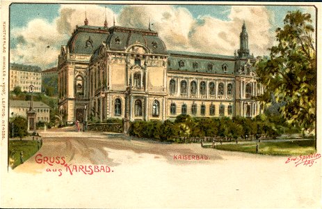 Erwin Spindler Ansichtskarte Karlsbad-Kaiserbad