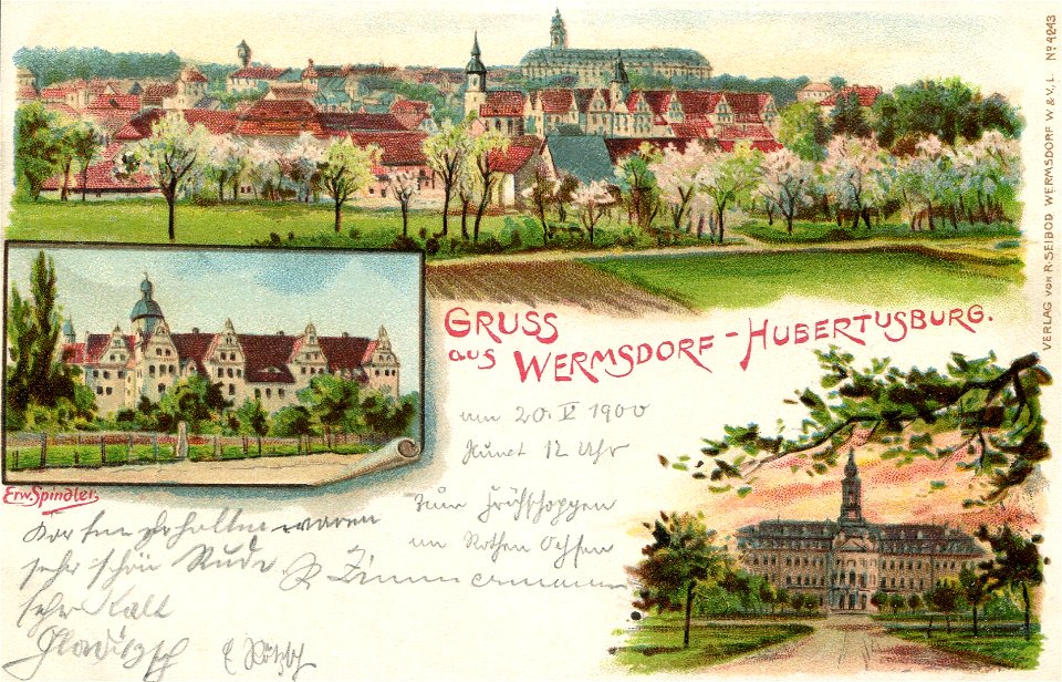 Erwin Spindler Ansichtskarte Wermsdorf