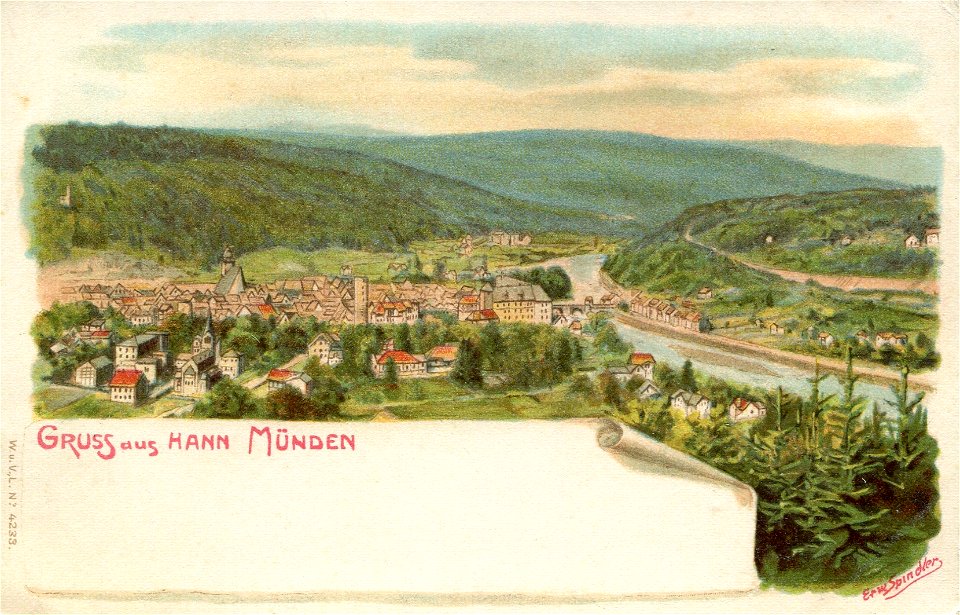 Erwin Spindler Ansichtskarte Hann Münden