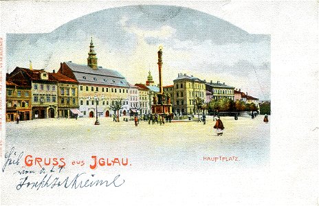 Erwin Spindler Ansichtskarte Iglau-Hauptplatz