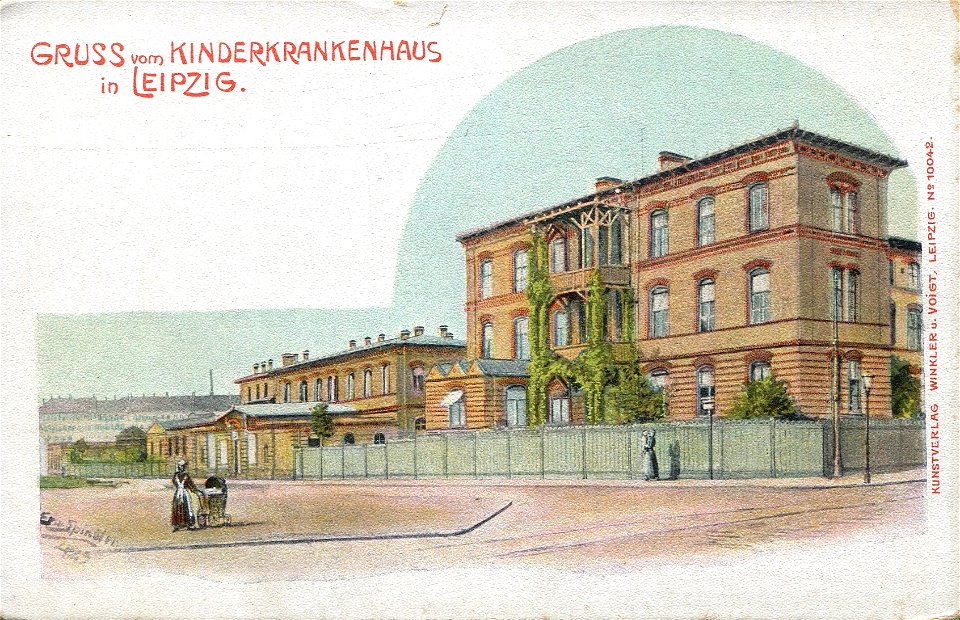 Erwin Spindler Ansichtskarte Leipzig-Krankenhaus