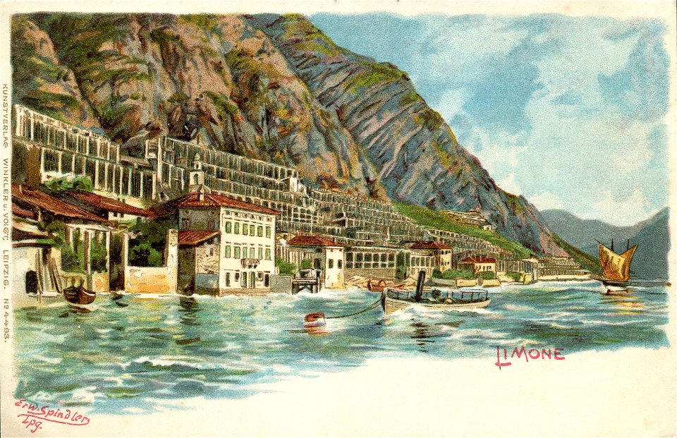 Erwin Spindler Ansichtskarte Limone 2