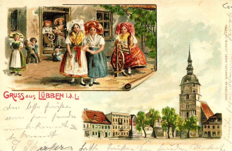 Erwin Spindler Ansichtskarte Lübben