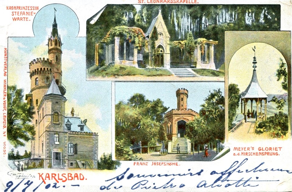 Erwin Spindler Ansichtskarte Karlsbad-Q4