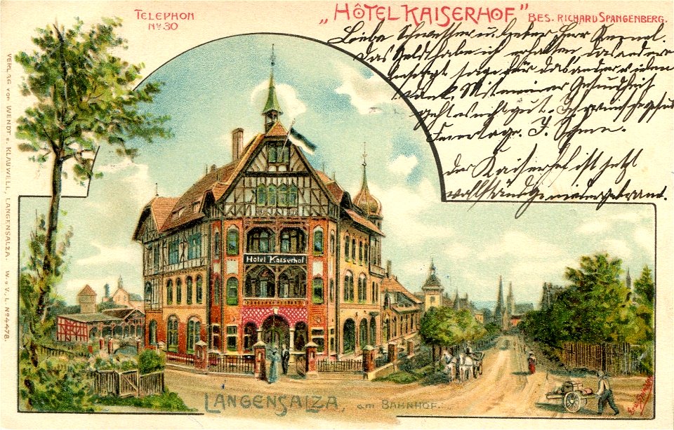 Erwin Spindler Ansichtskarte Langensalza-Hotel