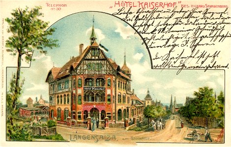 Erwin Spindler Ansichtskarte Langensalza-Hotel