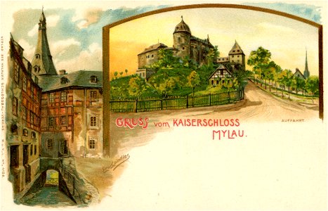 Erwin Spindler Ansichtskarte Mylau-Q2