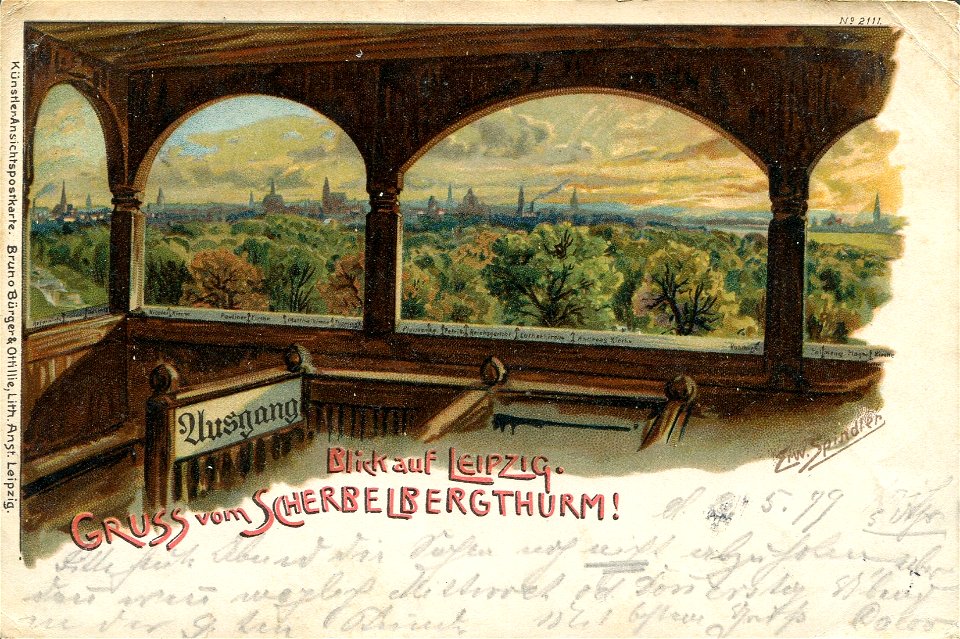 Erwin Spindler Ansichtskarte Leipzig-Scherbelbergtum