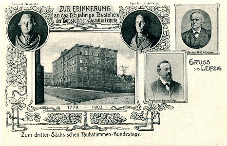 Erwin Spindler Ansichtskarte Leipzig-Taubstummen-Anstalt