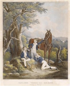 Erzherzog Franz Joseph mit seinen Brüdern Ferdinand Max und Carl Ludwig 1844
