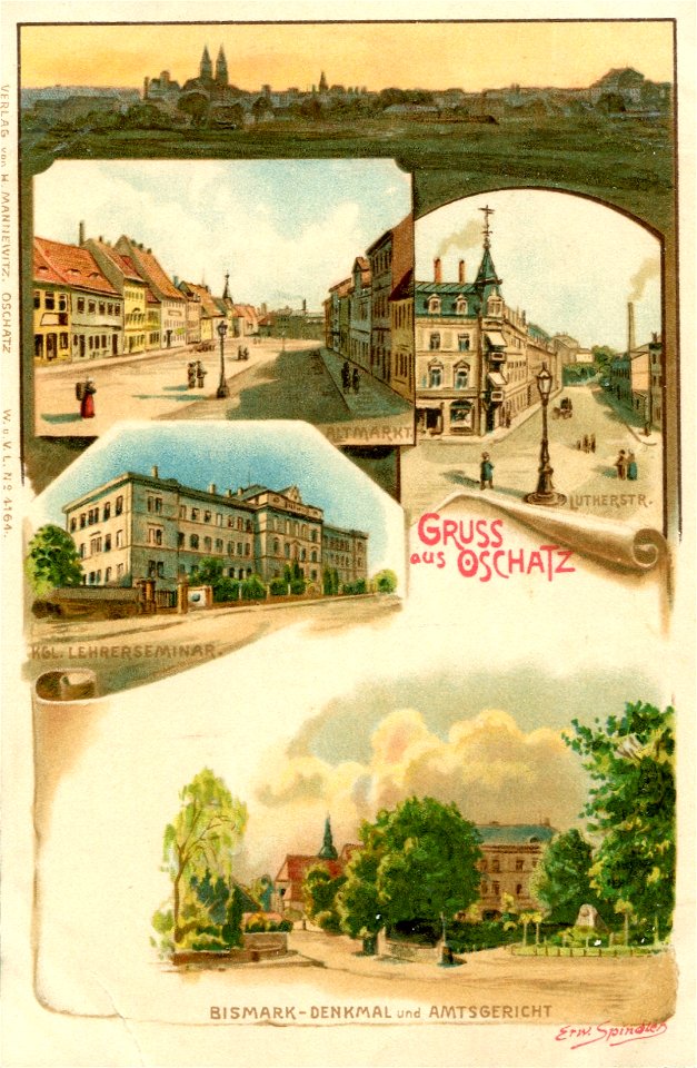 Erwin Spindler Ansichtskarte Oschatz 4Bild