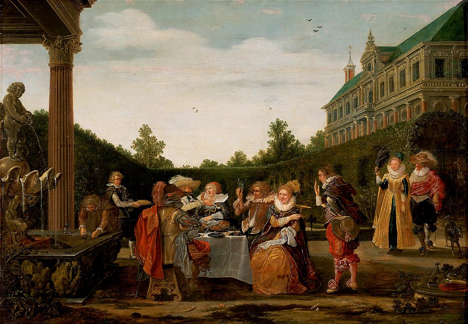 Esaias van de Velde - Festmahl im Schlosspark - GG 6754 - Kunsthistorisches Museum