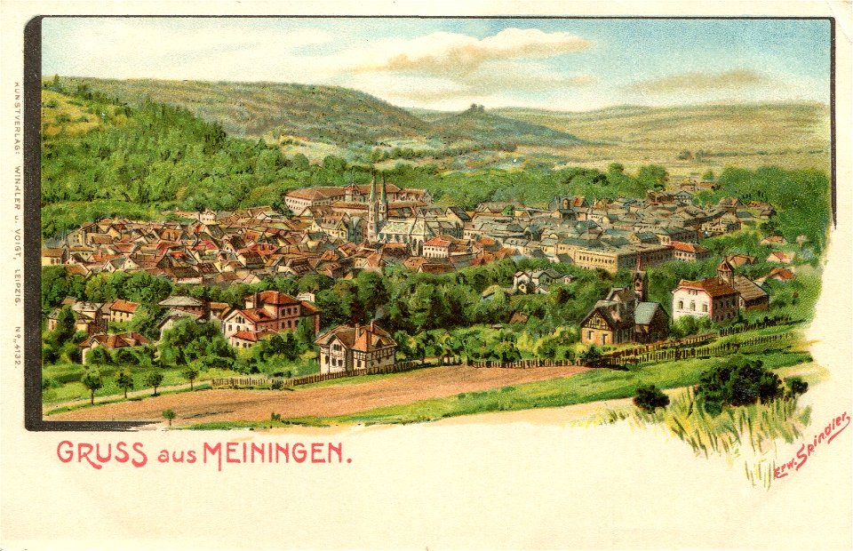 Erwin Spindler Ansichtskarte Meiningen
