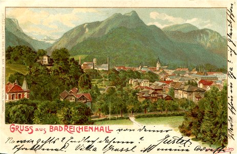 Erwin Spindler Ansichtskarte Reichenhall Bad-Panorama