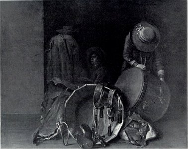 Esaias Boursse - Drie mannen repareren een drumstel - ГЭ-3069 - Hermitage Museum