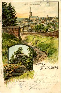 Erwin Spindler Ansichtskarte Münchberg-Zusatz