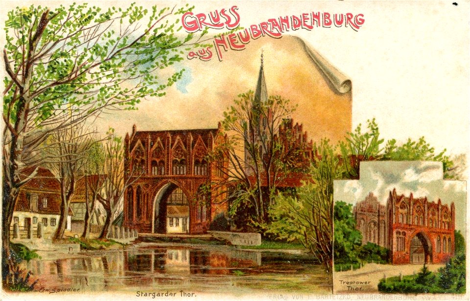 Erwin Spindler Ansichtskarte Neubrandenburg