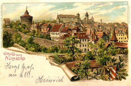 Erwin Spindler Ansichtskarte Nürnberg-Hallertor