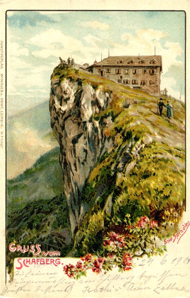 Erwin Spindler Ansichtskarte Schafberg