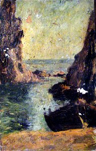 Esbós marina amb penya-segats - Joan Brull i Vinyoles (1863-1912)