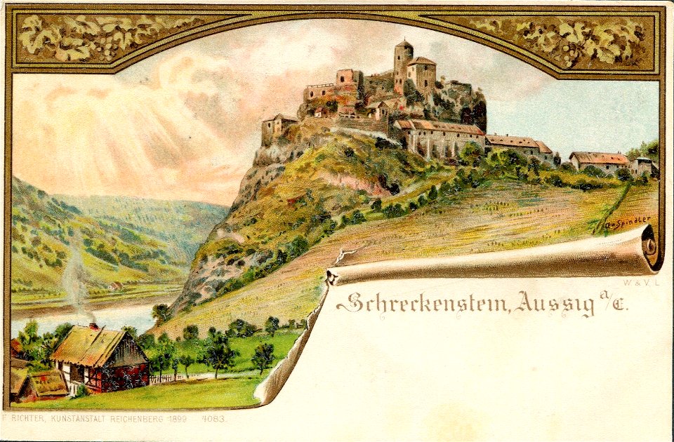 Erwin Spindler Ansichtskarte Schreckenstein