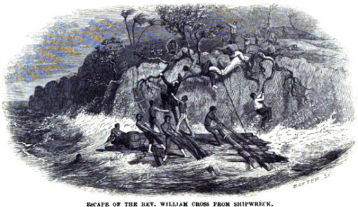 Escape of the Rev. William Cross from Shipwreck (IV, April 1847, p.36) - Copy