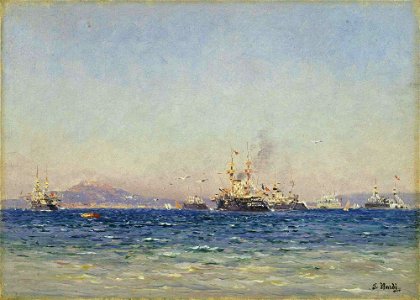 Escadre en rade de Toulon, effet de mistral Nardi