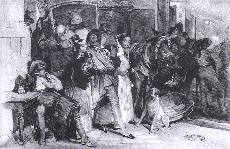 Escena en una calle de Sevilla