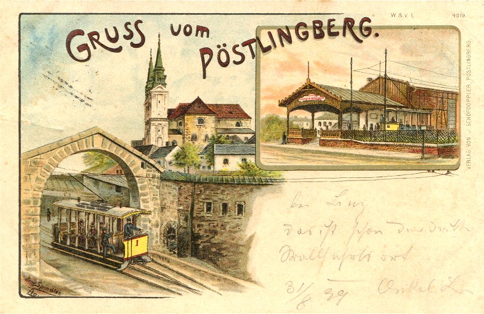 Erwin Spindler Ansichtskarte Pöstlingberg2