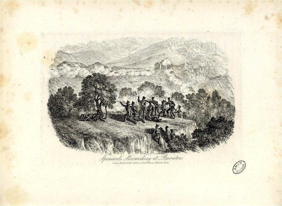 Escarmouche des Espagnols à Biriatou Spaniards Skirmishing at Buriaton - Fonds Ancely - B315556101 A BATTY 1 053